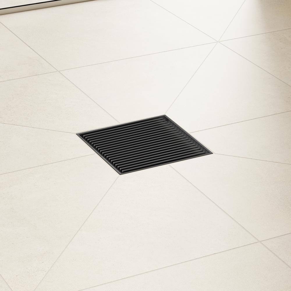 Brushed Stainless Steel 4x4 Square Shower Drain