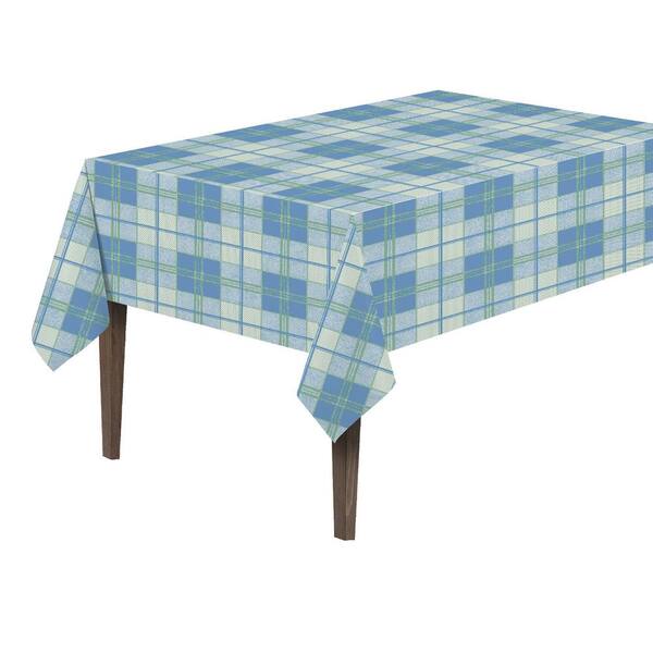Ottomanson 55 in. x 70 in. Indoor and Outdoor Plaid Design Table Cloth for Dining Table