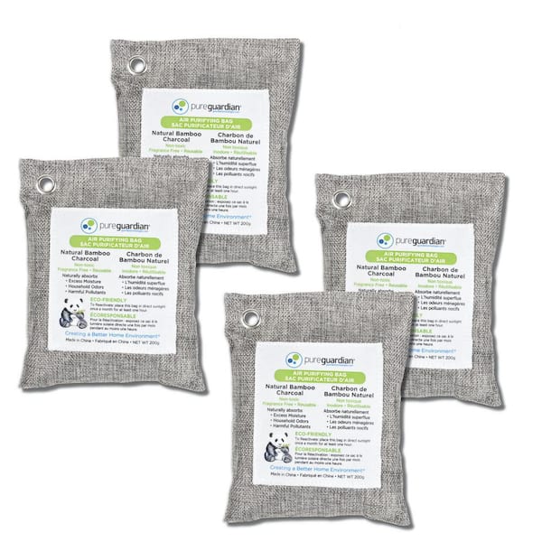 Pure Guardian Air Purifying Bamboo Charcoal Bag, 7.1 oz (4-Pack)