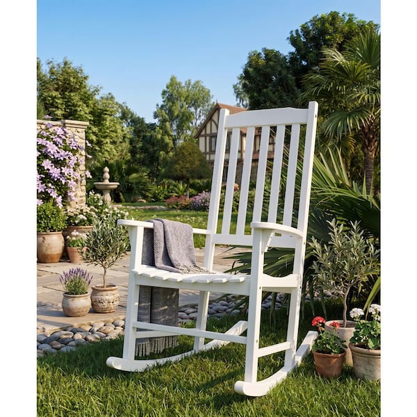 northbeam White Acacia Wood Outdoor Rocking Chair MPG-PT-41110WP