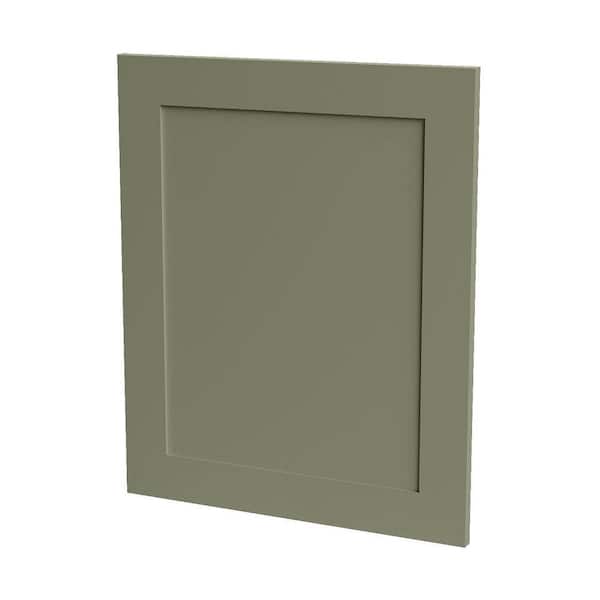Sinber 23.5 in. W x 0.7 in. D x 28.5 in. H in Sage Green Shaker