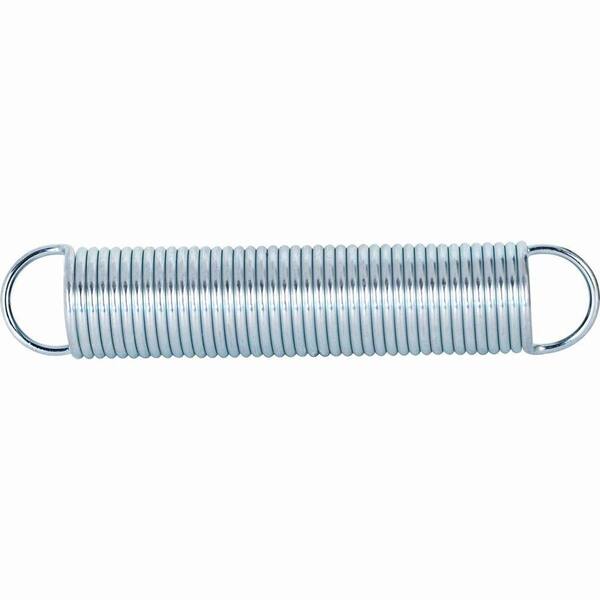 Prime-Line Extension Spring, Spring Steel Const, Nickel-Plated Finish, .054 GA x 9/16 in. x 3 in., Closed Single Loop, (2-Pack)