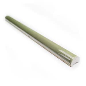 Catalina Kale 0.75 in. x 12 in. Polished Ceramic Wall Pencil Liner Tile