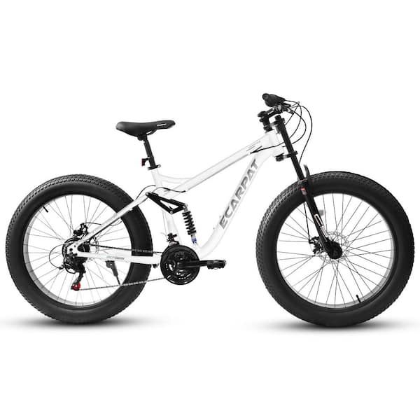 Tenleaf 26 in. x 4 in. Fat Tire Steel Frame Bike Full-Suspension