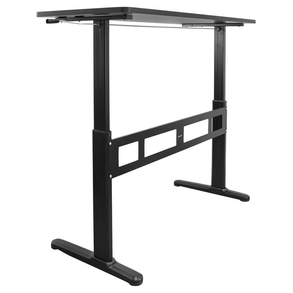 ErgoFlex 54'' Black Steel Manual Height Adjustable Desk