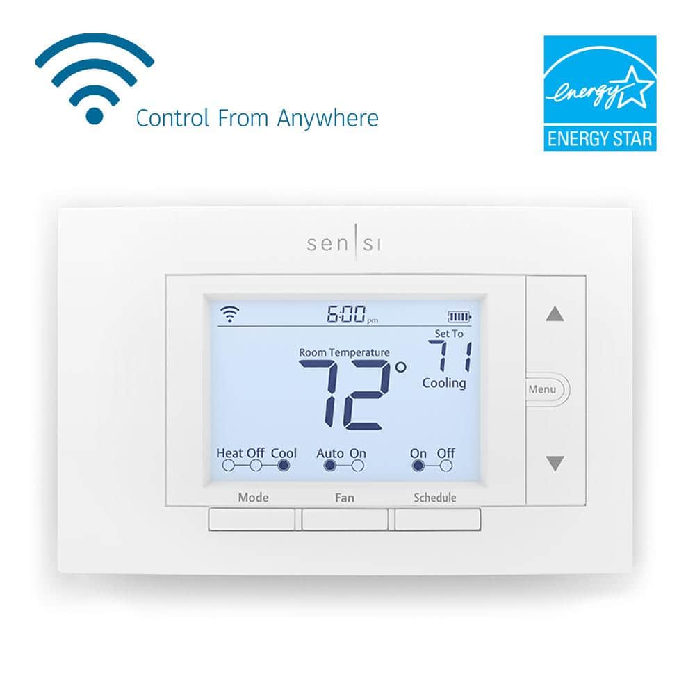 Sensi White Programmable Wi-Fi Smart Thermostat with Remote Access