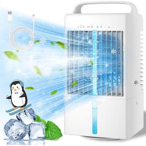 Portable Air Conditioners, 900ml mini Fan Evaporative Air Cooler with 3 Speeds, 2 Mist, 7 Colors LED Light & 2/4H Timer