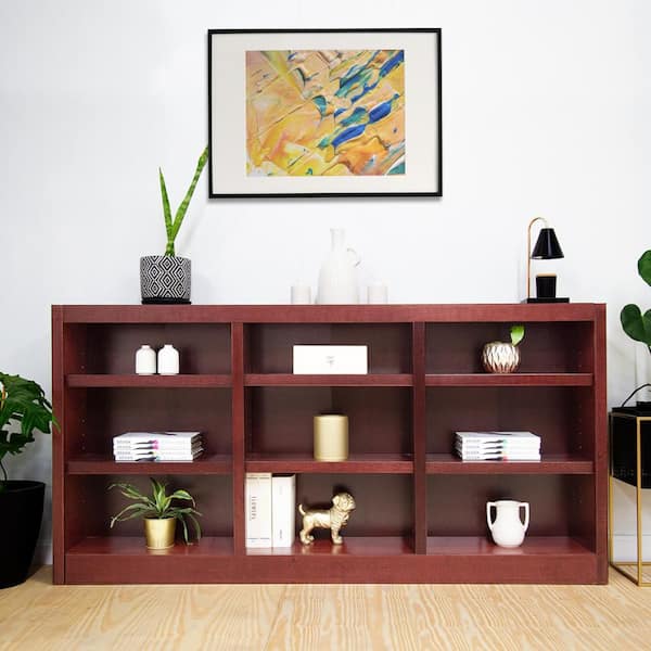 Concepts In Wood 36 in. Cherry Wood 9-shelf Standard Bookcase with Adjustable Shelves
