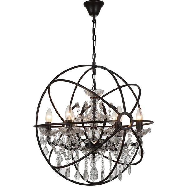 Have A Question About Radiant Iii 6 Light Rustic Bronze Crystal Chandelier Pg 1 The Home Depot Have A Question About Radiant Iii 6, Rustic Iron Clear Crystal Chandelier