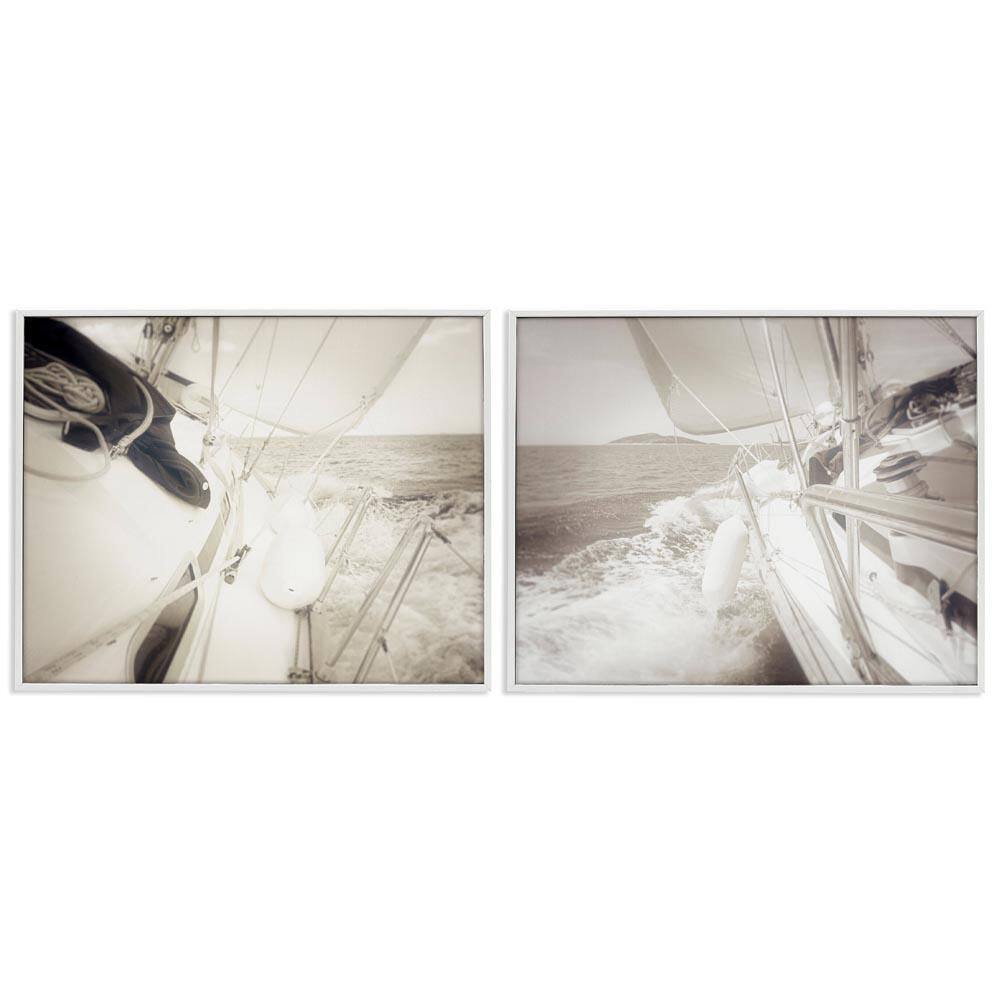 Sailing Clear Summer Day by Graffitee Studios 2-Pieces White Framed Coastal Giclee Art Print 16 in. x 20 in. price history on PriceWatchPro