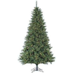 7.5-ft. Pre-Lit Canyon Pine Green Artificial Artificial Christmas Tree, Warm White LED Lights