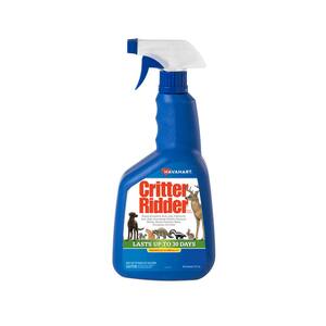 Critter Ridder II Outdoor Natural Animal Repellent Spray for Moles, Deer, Cats, Dogs, Rabbits, Skunks, and Other Rodents