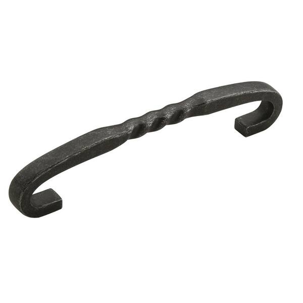 Amerock Inspirations 5-1/16 in (128 mm) Center-to-Center Wrought Iron Dark Drawer Pull