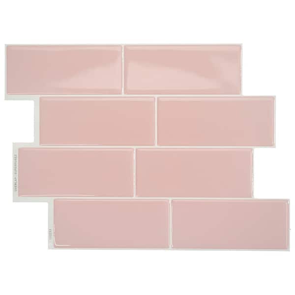 smart tiles Metro Ava 11.56 in. x 8.38 in. Vinyl Peel and Stick Tile (2.21 sq. ft. / 4-Pack)