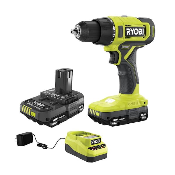 RYOBI ONE+ 18V Cordless 1/2 in. Drill/Driver Kit with (2)  Ah Batteries  and Charger PCL206K2 - The Home Depot