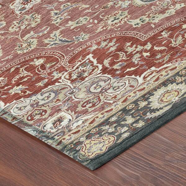 Chantille Machine Washable Indoor/Outdoor Abstract ACN2853 Merlot 2 ft. x 7 ft. Runner Rug