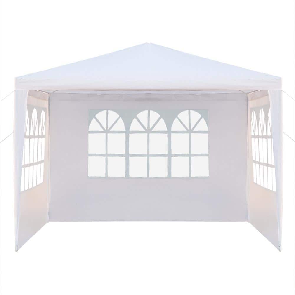 10x10 White Waterproof PE Cloth Party Tent with Removable Sidewalls