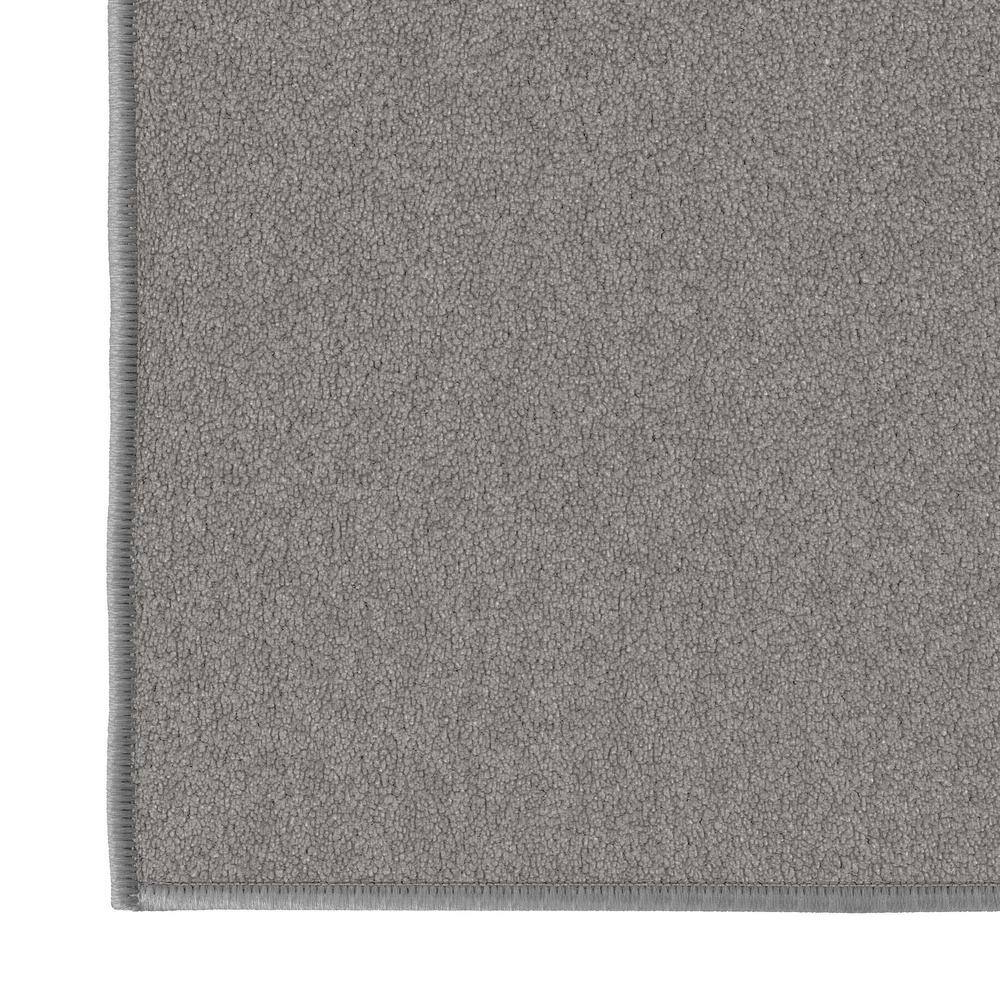 Gray Rectangular Non-Slip Washable Synthetic Kitchen Mat