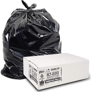 Plasticplace 38 in. x 58 in. 55 Gal. Black Trash Bags, 1.5 mil (75-Count)  W56LDB75A - The Home Depot