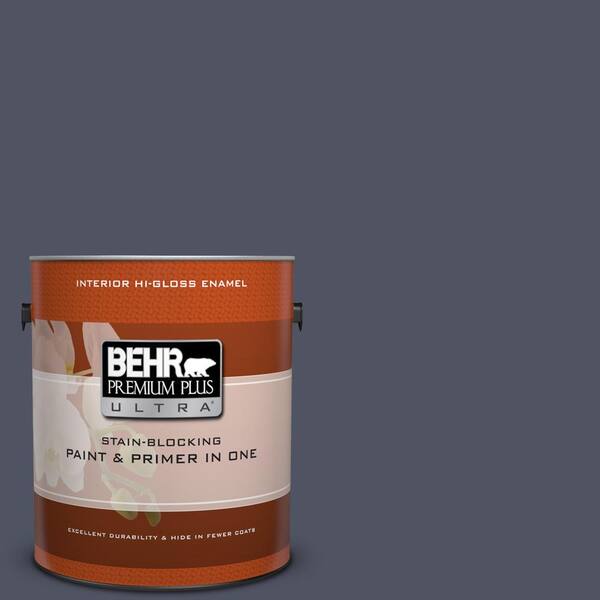 BEHR Premium Plus Ultra 1 gal. #630F-7 Black Orchid Hi-Gloss Enamel Interior Paint and Primer in One