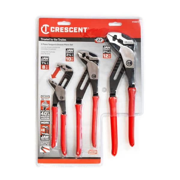 Crescent Z2 K9 Straight Jaw Tongue and Groove Plier Set with