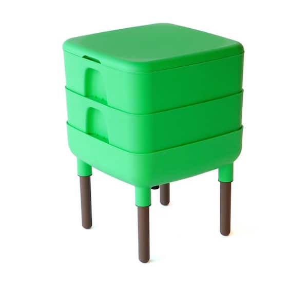 FCMP Outdoor The Essential Living Composter 6 Gal. Worm Composter in Color Green