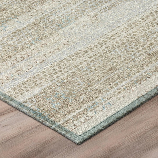 Chantille Machine Washable Indoor/Outdoor Abstract ACN3115 Linen 2 ft. x 3 ft. Accent Rug