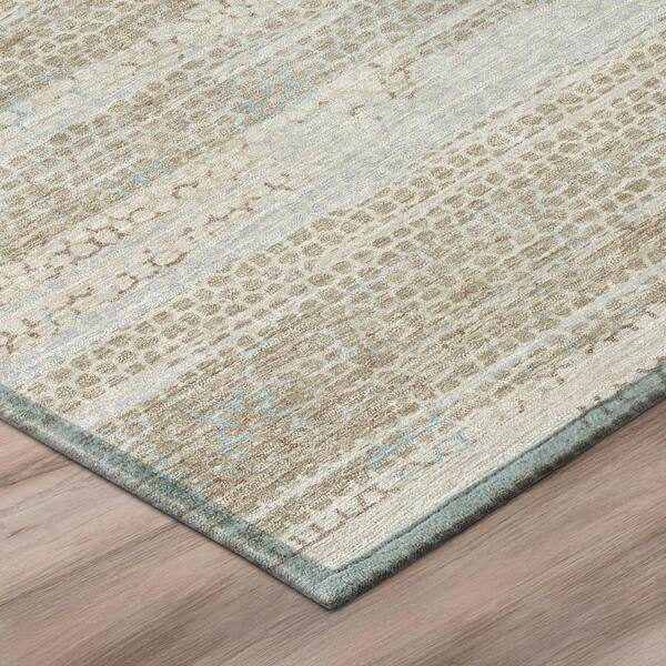 Chantille Machine Washable Indoor/Outdoor Abstract ACN3115 Linen 5 ft. x 7 ft. 6 in. Area Rug