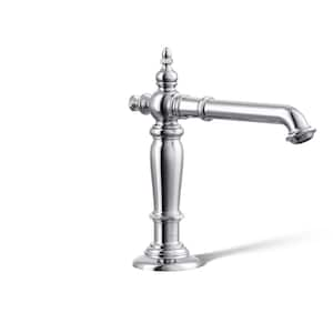 Artifacts 6.625 in. Bathroom Sink Spout with Column Design in Polished Chrome