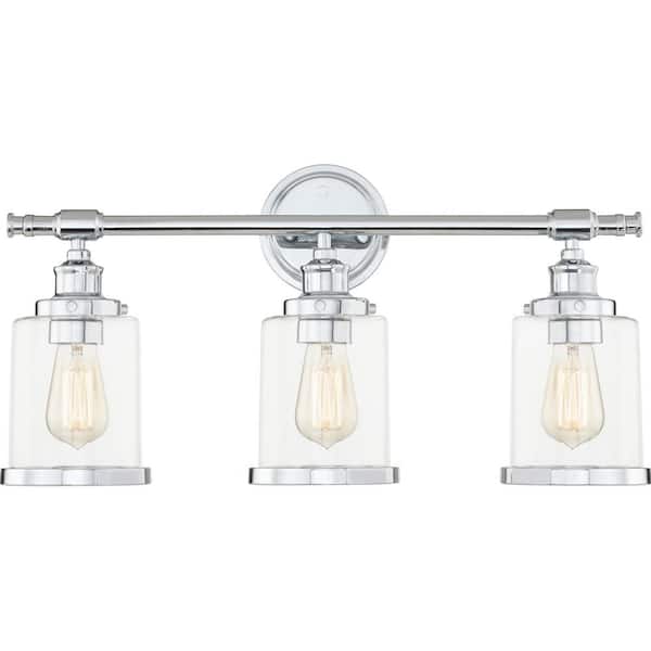 Quoizel Dixie 23.5 in. 3-Light Polished Chrome Vanity Light