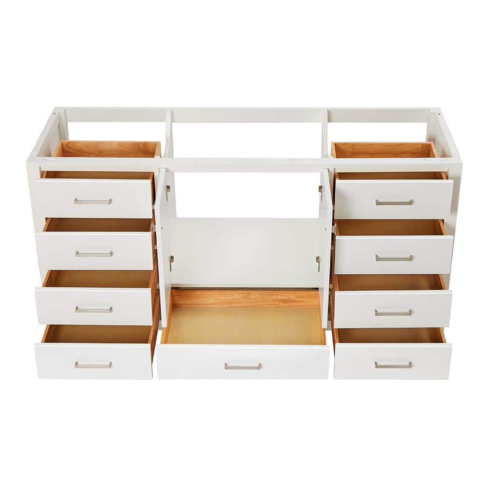 Cambridge 66'' White Freestanding Single Bathroom Vanity Base