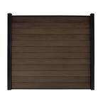 Composite Fence Series 6 ft. x 6 ft. Mocha WPC Brushed Fence Panel