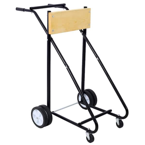Natural Outboard Boat Motor Stand, Engine Carrier Serving Cart with Wheels, 315 lbs. Weight Capacity