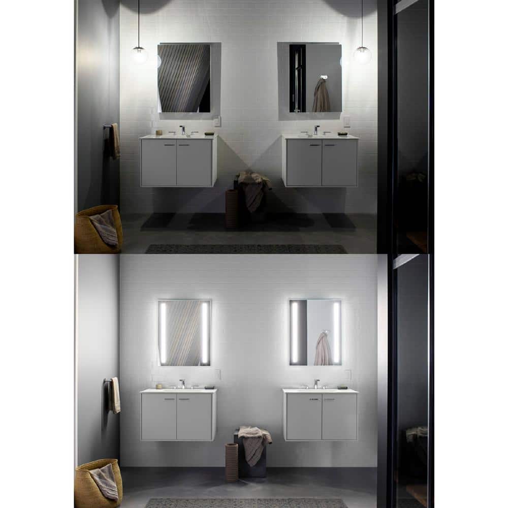 Verdera Bright 24" Aluminum Lighted Mirror Medicine Cabinet with Shelves