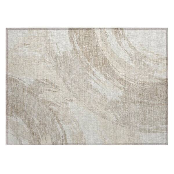 Chantille Machine Washable Indoor/Outdoor Abstract ACN2957 Linen 3 ft. x 4 ft. Area Rug