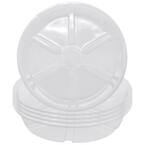 8 in. Dia Clear Plastic Saucer (5-Pack)