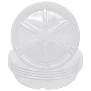8 in. Dia Clear Plastic Saucer (5-Pack)