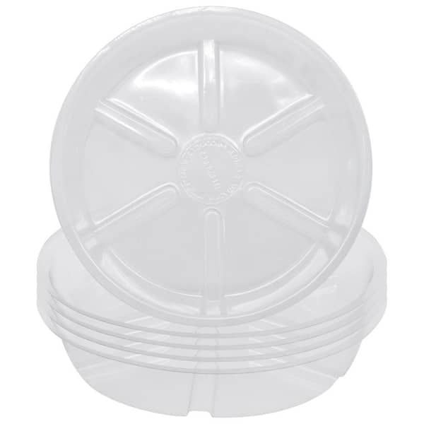 Arcadia Garden Products 8 in. Dia Clear Plastic Saucer (5-Pack)