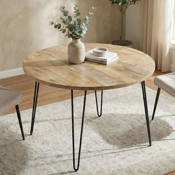 Simpli Home Hunter SOLID MANGO WOOD and Metal 45 in. Round Simpli Home Hunter SOLID MANGO WOOD and Metal 45 in. Round