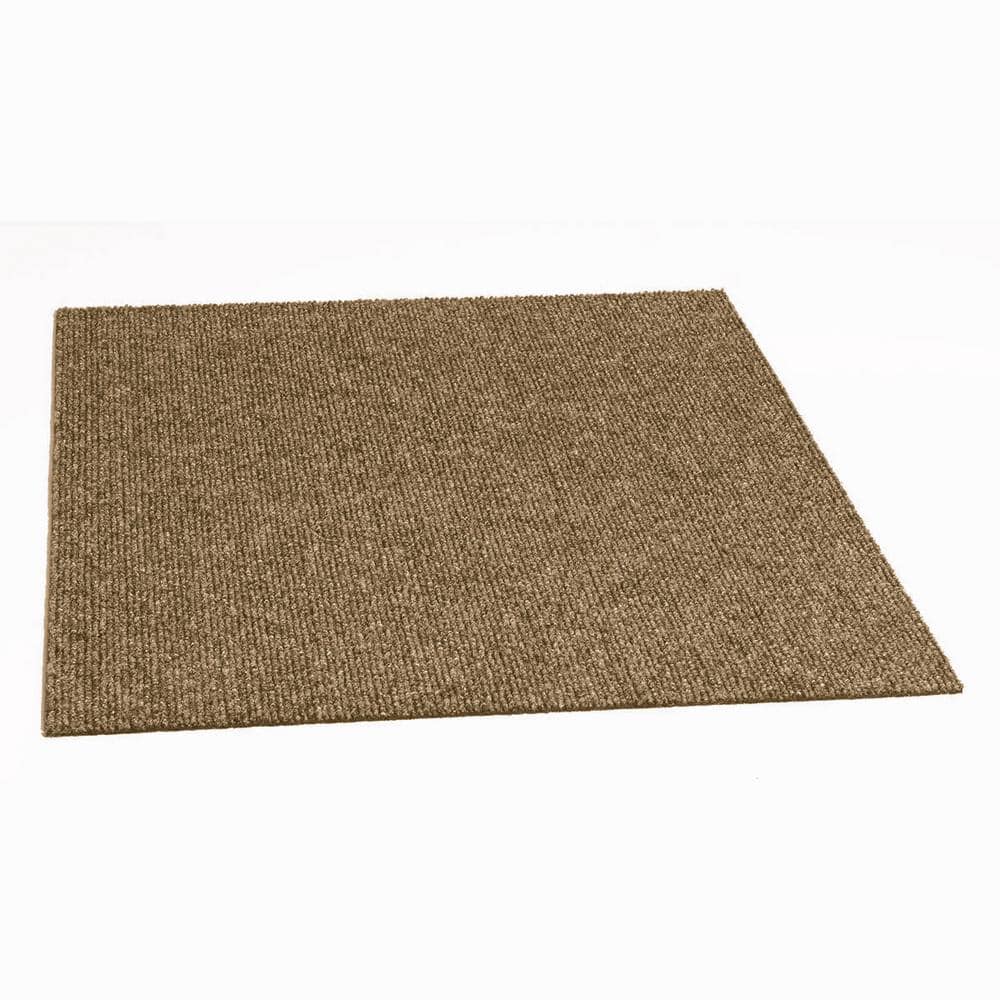 Chestnut Brown 18" x 18" Peel and Stick Carpet Tiles