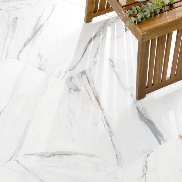 み:) MSI Genesis White 19 in. x 22 in. Matte Porcelain Marble