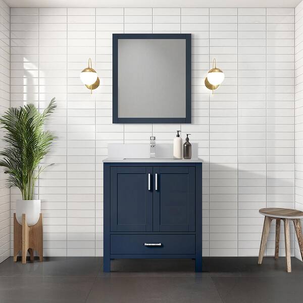Lexora Jacques 30-in White Bathroom Vanity Cabinet (Mirror Included) Lexora Jacques 30-in White Bathroom Vanity Cabinet (Mirror Included)