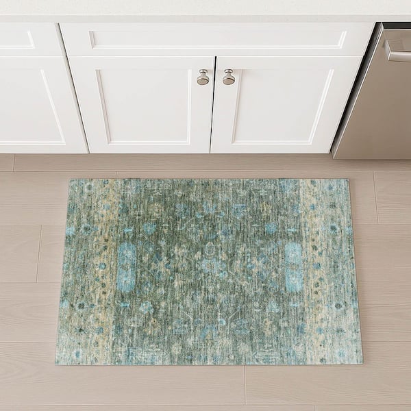 Chantille Machine Washable Indoor/Outdoor Abstract ACN2323 Sage 2 ft. x 3 ft. Accent Rug