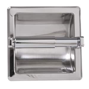Recessed Toilet Paper Holder with Mounting Plate in Chrome