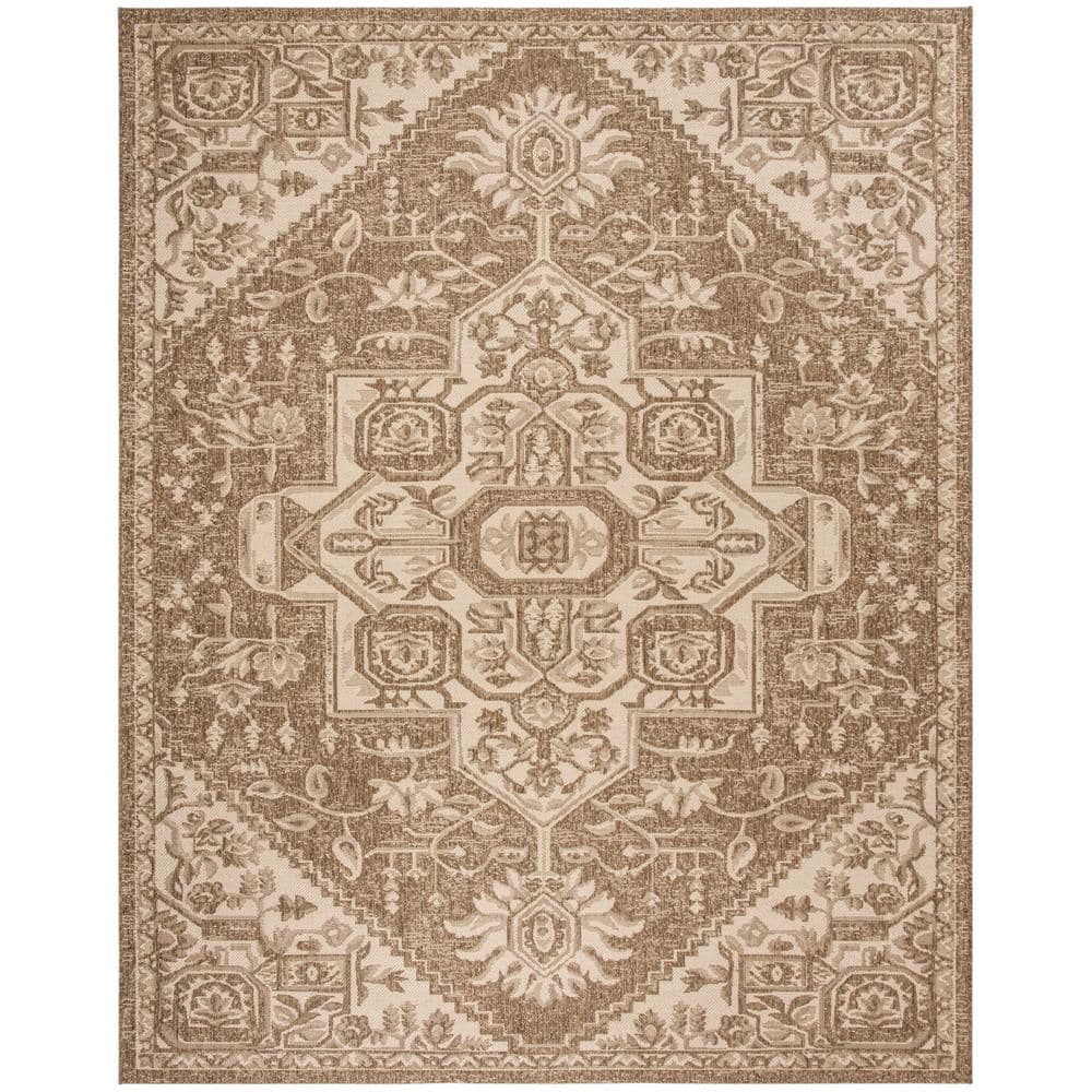 SAFAVIEH Beach House Cream/Beige 8 ft. x 10 ft. Geometric Indoor ...