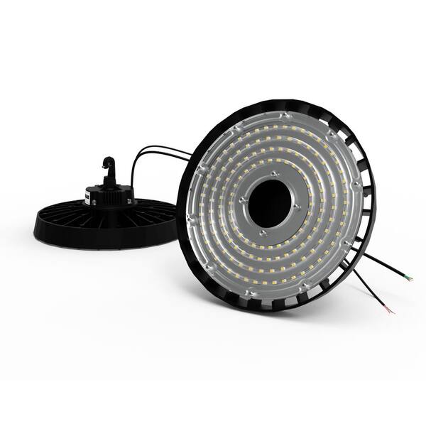 InfiBrite 12.8 in. 5000K Daylight 38,400 Lumens 240-Watt Integrated LED Dimmable Wet Rated Black High Bay Light 100-277 Volt