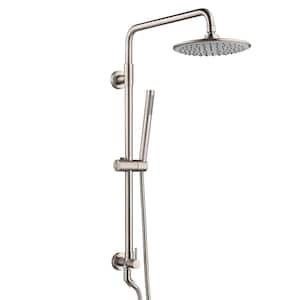 Modern 1-Handle 1-Spray Shower Faucet 1.8 GPM with Hand Shower in Brushed Nickel (Valve Included)