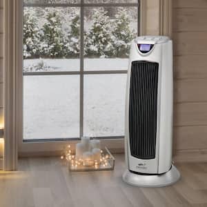 750-Watt/1500-Watt Digital Tower Heater with Tip Over Safety Switch Remote Control and Built in Timer