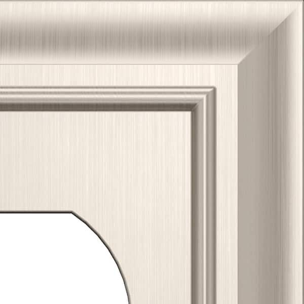 Hampton Bay Derby Satin Nickel 1-Gang Single Duplex Outlet Wall