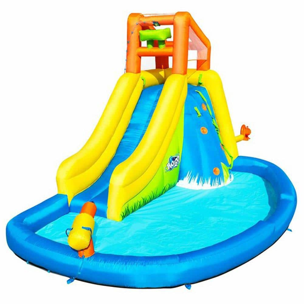 Bestway Mount Splashmore Kids Outdoor Inflatable Water Splash Park with Slide